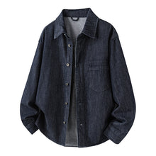 Load image into Gallery viewer, High Street Raw Denim Long Sleeve Collar Shirt
