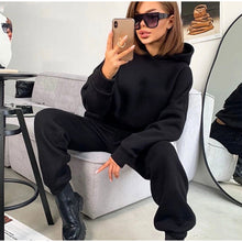 Load image into Gallery viewer, Women's  Hooded Sweatshirt Set Two-Piece Outfit
