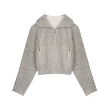 Load image into Gallery viewer, Knit Long Sleeve Open Front Cardigan Jacket

