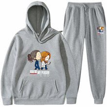 Load image into Gallery viewer, Casual Solid Color Long Sleeve Hooded Hoodie Set for Men and Women
