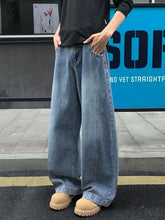 Load image into Gallery viewer, Vintage Blue Cut-Off Denim Pants for Men
