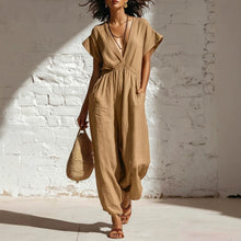 Load image into Gallery viewer, Deep V-neck loose fit pants for women
