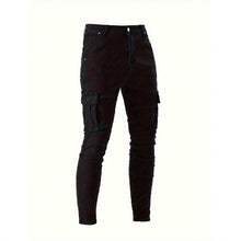 Load image into Gallery viewer, Men's Skinny Jeans with Washed Finish, Retro Design, Versatile Fit
