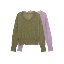 Load image into Gallery viewer, Color wiping effect knitted sweater for women's clothing

