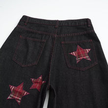 Load image into Gallery viewer, Star Applique Pocket Reversible Design Denim Pants
