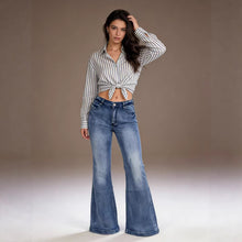 Load image into Gallery viewer, Retro Slim Fit Stretch Flared Jeans Pants for Women Long Pants
