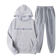 Load image into Gallery viewer, Men's Casual Printed Fleece Lined Hoodie and Sweatpants Set
