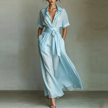 Load image into Gallery viewer, Solid Color Waist Slimming Dress
