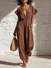 Load image into Gallery viewer, Deep V-neck loose fit pants for women
