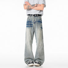 Load image into Gallery viewer, Cleanfit Light Blue Lightning Pattern Denim Pants
