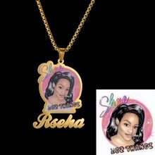 Load image into Gallery viewer, Custom-Made, Ships in 3-5 Days Color UV Photo Stainless Steel English Name Necklace
