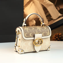 Load image into Gallery viewer, Leather Small Square Bag for Women, Fashionable Magenta Color, Handheld Mini Bag, Elegant and Stylish, Shoulder Crossbody Bag
