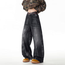 Load image into Gallery viewer, Retro Washed Denim Pants Men Loose Distressed Wide Leg Long Trousers

