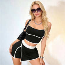 Load image into Gallery viewer, Two Piece Vest and Hip Skirt Set
