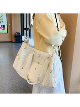 Load image into Gallery viewer, Embroidered Travel Bag Large Capacity Luggage Bag Lightweight Carry-on Handheld Shoulder Bag Boston Bag
