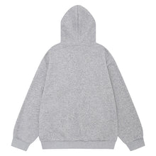 Load image into Gallery viewer, Shell starfish hooded cardigan women's blue plaid embroidered sweatshirt jacket
