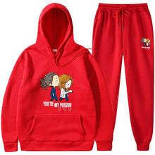 Load image into Gallery viewer, Casual Solid Color Long Sleeve Hooded Hoodie Set for Men and Women
