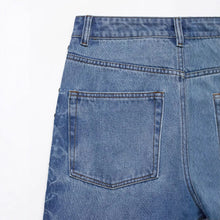 Load image into Gallery viewer, Side bead rivet decoration jeans for women
