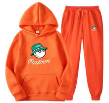 Load image into Gallery viewer, Men Golf Casual Sport Fleece Lined Hooded Sweatshirt Tracksuit Set
