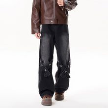 Load image into Gallery viewer, Relaxed Straight Leg Jeans Men Long Pants
