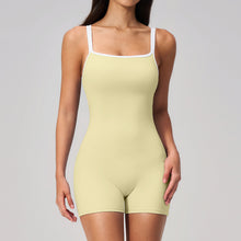 Load image into Gallery viewer, Square collar backless shorts jumpsuit for women
