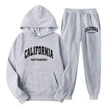 Load image into Gallery viewer, Oversize Fleece-Lined Long Sleeve Pullover Hoodie Set

