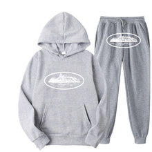 Load image into Gallery viewer, Plus Size Long Sleeve Pullover Hoodie Sweatpants Set
