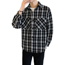 Load image into Gallery viewer, Men's Casual Plaid Long Sleeve Shirt Jacket Loose Fit
