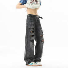 Load image into Gallery viewer, Distressed ripped jeans
