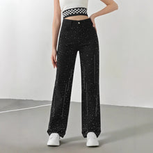 Load image into Gallery viewer, Jeans with Rhinestones Women High Waist Slimming Wide Leg Jeans  Jeans

