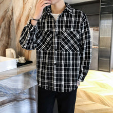 Load image into Gallery viewer, Men's Casual Plaid Long Sleeve Shirt Jacket Loose Fit
