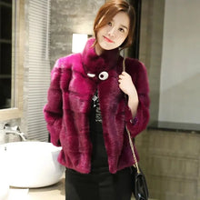 Load image into Gallery viewer, Women's Natural Mink Fur Jacket, Real Mink Fur Jacket, Short Coat, Warm Casual Jacket, Fashion, New
