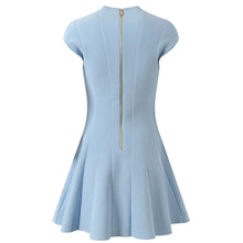 画像をギャラリービューアに読み込む, Elegant Style Lady Knits V-neck-  Sleeveless  Mini Dress
