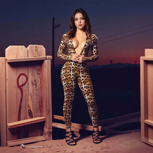 Lade das Bild in den Galerie-Viewer, Club Deep V-Neck Long Sleeve High Waist Jumpsuit
