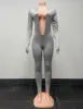 Lade das Bild in den Galerie-Viewer, Club Deep V-Neck Long Sleeve High Waist Jumpsuit
