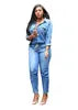 画像をギャラリービューアに読み込む, Casual Women's Long Style Denim Jumpsuit
