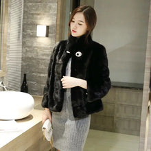Load image into Gallery viewer, Women's Natural Mink Fur Jacket, Real Mink Fur Jacket,

