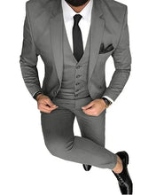 Load image into Gallery viewer, Men's Suits Prom Tuxedo Slim Fit 3 Piece Groom Wedding Suit For Men Custom Blazer Terno Masuclino 3 Pieces (jacket+vest+pant)
