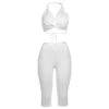 Lade das Bild in den Galerie-Viewer, V Neck New Casual Knitting Bikini  Five-Part Pants Two-piece Set
