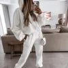 Cargar imagen en el visor de la galería, Conjunto de dos piezas de pantalón y manga larga con capucha para mujer
