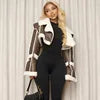 Load image into Gallery viewer, Long Sleeve Patchwork Color Fur Pu Short Jacket
