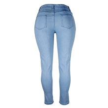 Load image into Gallery viewer, Women Denim Zipper Pockets Elastic Pencil Casual Jeans
