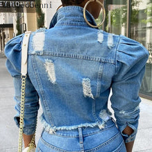 Load image into Gallery viewer, Autumn Women Sexy Ripped Denim Jackets
