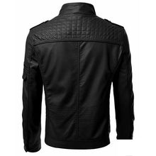 Load image into Gallery viewer, Men Faux Leather Jacket Motorcycle 5Xl Men Jackets Black Jaqueta De Couro Masculina Outwear Male Slim Fit Pu Leather Coats Man

