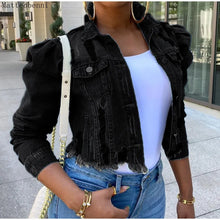 Load image into Gallery viewer, Autumn Women Sexy Ripped Denim Jackets
