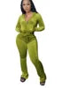 Cargar imagen en el visor de la galería, Two Piece Corduroy Hoodie  Matching Pants Sport Set
