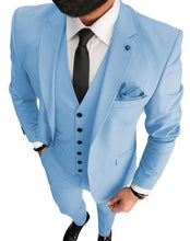Load image into Gallery viewer, Men's Suits Prom Tuxedo Slim Fit 3 Piece Groom Wedding Suit For Men Custom Blazer Terno Masuclino 3 Pieces (jacket+vest+pant)

