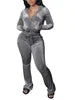Cargar imagen en el visor de la galería, Two Piece Corduroy Hoodie  Matching Pants Sport Set
