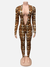 Lade das Bild in den Galerie-Viewer, Club Deep V-Neck Long Sleeve High Waist Jumpsuit
