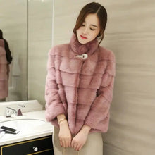 Load image into Gallery viewer, Women's Natural Mink Fur Jacket, Real Mink Fur Jacket, Short Coat, Warm Casual Jacket, Fashion, New
